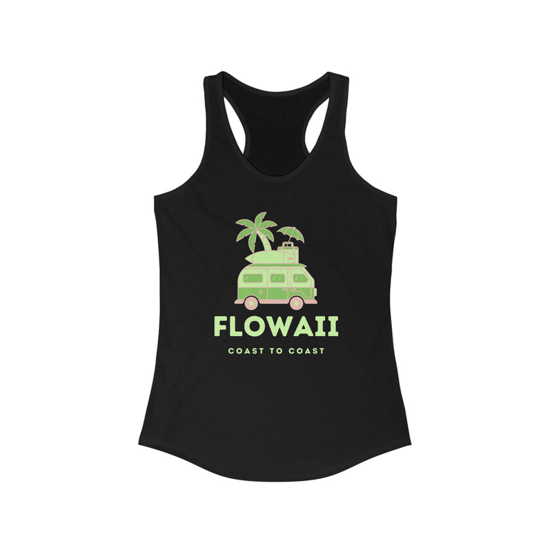 Women's Ideal Racerback Tank Neon Trendy Hippie Van