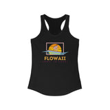 Women's Ideal Racerback Tank Yellow Sunset Surfer