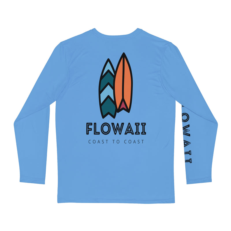 Long Sleeve 100% Polyester Two Surfboard Light Blue