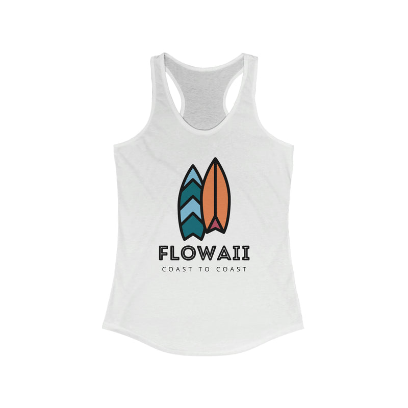 Women's Ideal Racerback Tank Two Surfboards