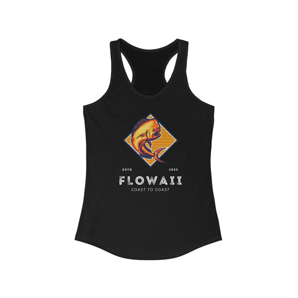 Women's Ideal Racerback Tank Orange Mahi