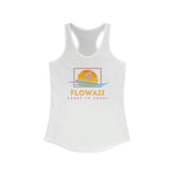 Women's Ideal Racerback Tank Yellow Sunset Surfer