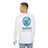 Long Sleeve 100% Polyester Circle Surfboard White