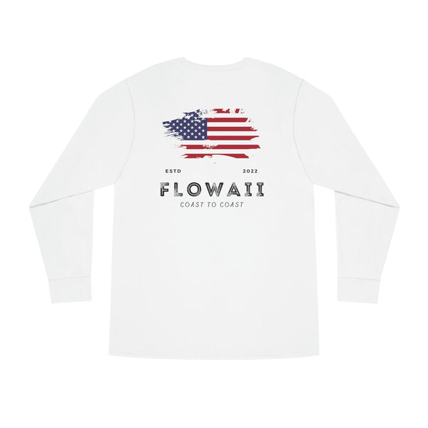 Unisex American Flag Long Sleeve Crewneck Tee