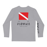 Long Sleeve 100% Polyester Dive Flag Light Grey