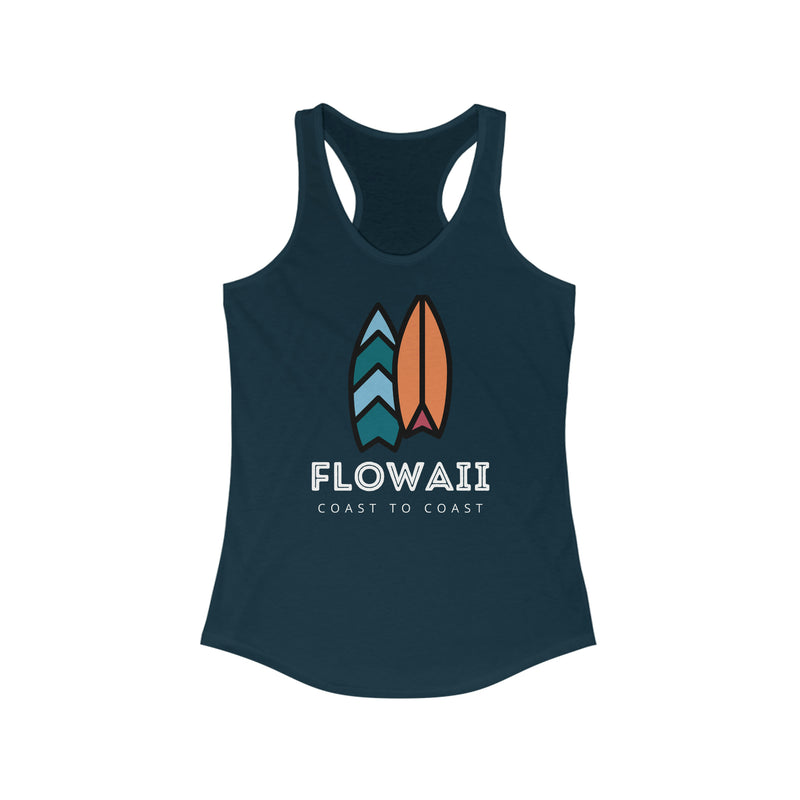 Women's Ideal Racerback Tank Two Surfboards