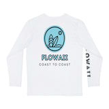 Long Sleeve 100% Polyester Circle Surfboard White