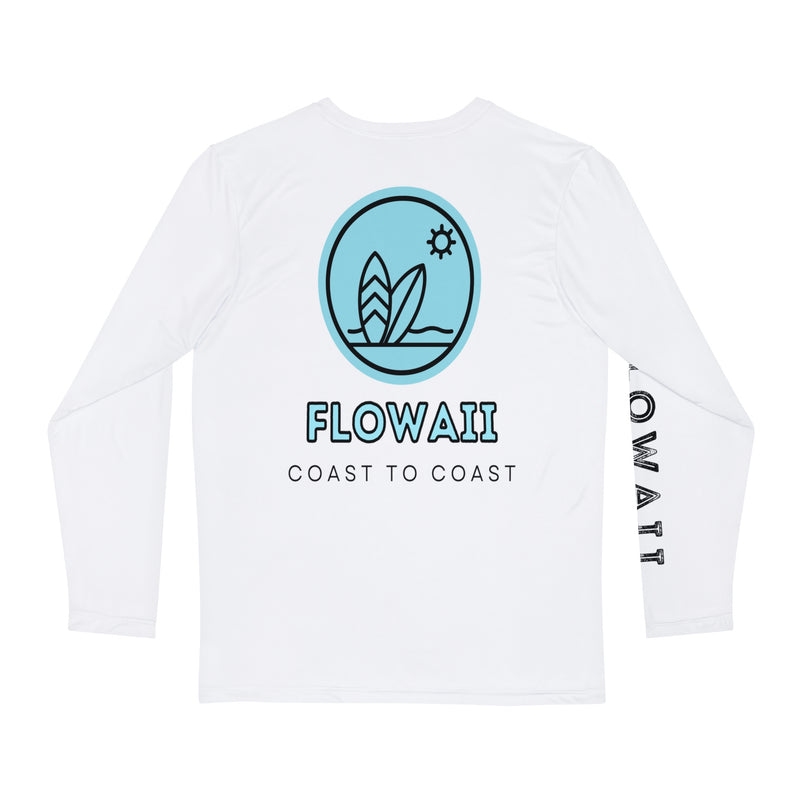 Long Sleeve 100% Polyester Circle Surfboard White