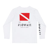 Long Sleeve 100% Polyester Dive Flag White