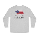 Unisex American Flag Long Sleeve Crewneck Tee